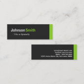 Modernes Schlichtes Einfach Schwarz und Minzgrün Mini Visitenkarte (Vorne/Hinten)