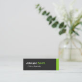 Modernes Schlichtes Einfach Schwarz und Minzgrün Mini Visitenkarte (Stehend Vorderseite)