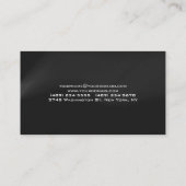 Modernes Schlichtes Einfaches Grau Schwarz-weiß Be Visitenkarte (Rückseite)