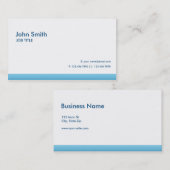 Modernes schlichtes einfaches hallo Tech-Blau Visitenkarte (Vorne/Hinten)