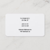 Modernes Schlichtes, einfaches Rotes Weiß Visitenkarte (Rückseite)