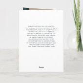 Modernes, schlichtes, elegantes Beerdigungsprogram (Rückseite)