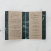 Modernes, schlichtes, elegantes Beerdigungsprogram (Innenseite)