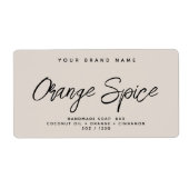 Modernes, schlichtes, elegantes Kosmetiklabel (Vorne)