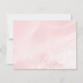 Modernes schlichtes elegantes Rosa-Tor Mitteilungskarte (Rückseite)