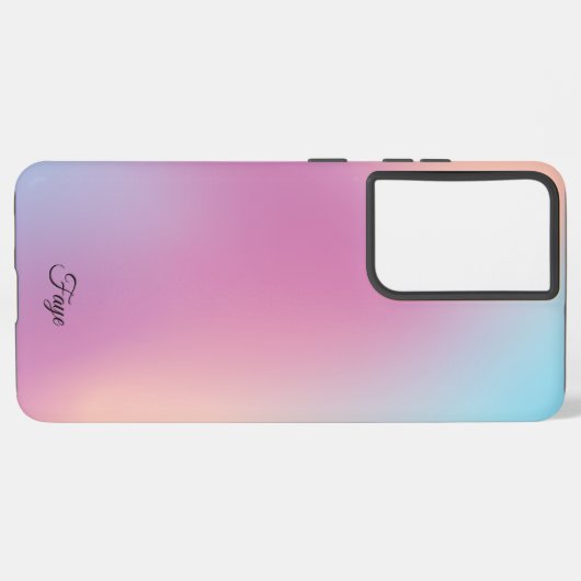 Modernes, schlichtes, farbiges Regenbogengefälle Samsung Galaxy Hülle (Linke Seite)