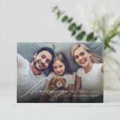 Modernes, schlichtes Foto bedankt sich Dankeskarte (Stehend Vorderseite)