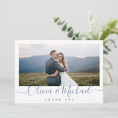 Modernes, schlichtes Foto bedankt sich Dankeskarte (Stehend Vorderseite)