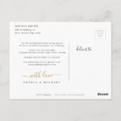 Modernes, schlichtes Foto Postkarte (Rückseite)