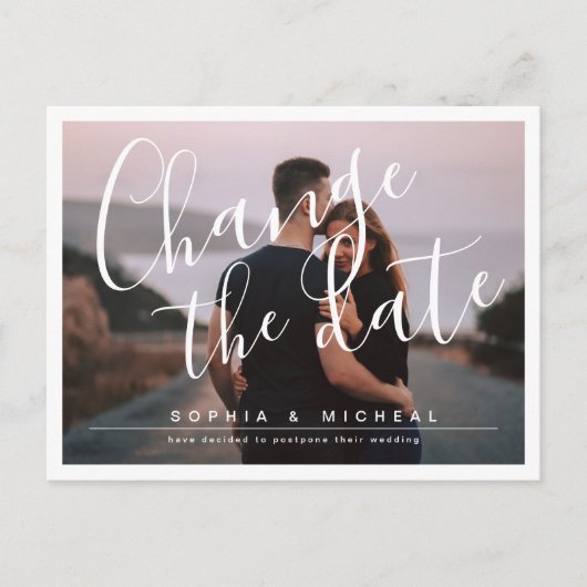 Modernes, schlichtes Foto Postkarte (Vorderseite)