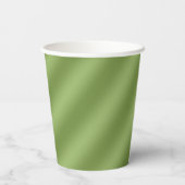 Modernes, schlichtes, grünes Wellenmuster Pappbecher (Rückseite)