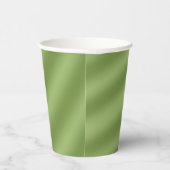 Modernes, schlichtes, grünes Wellenmuster Pappbecher (Rechts)