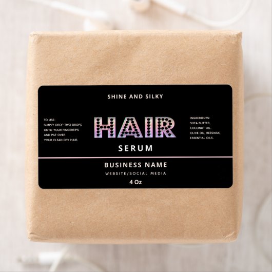 Modernes, schlichtes Haar-Serumlabel (Insitu)