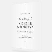 Modernes, schlichtes Hochzeitswillkommen Acrylschild (Winkel)