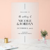 Modernes, schlichtes Hochzeitswillkommen Acrylschild (Hochzeit)