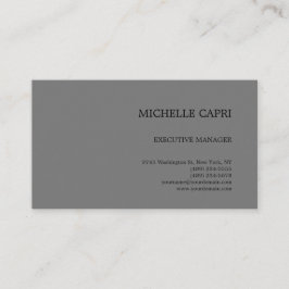 Modernes, Schlichtes Minimalistisch-Grau-Schwarz Visitenkarte