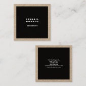 Modernes Schlichtes Minimalistisches Beruflich Sch Quadratische Visitenkarte (Vorne/Hinten)