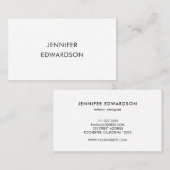 Modernes, schlichtes, minimalistisches beruflich visitenkarte (Vorne/Hinten)