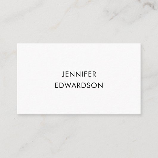 Modernes, schlichtes, minimalistisches beruflich visitenkarte (Vorderseite)