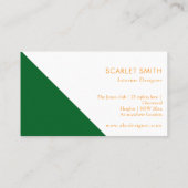 Modernes, schlichtes minimalistisches Design Visitenkarte (Rückseite)