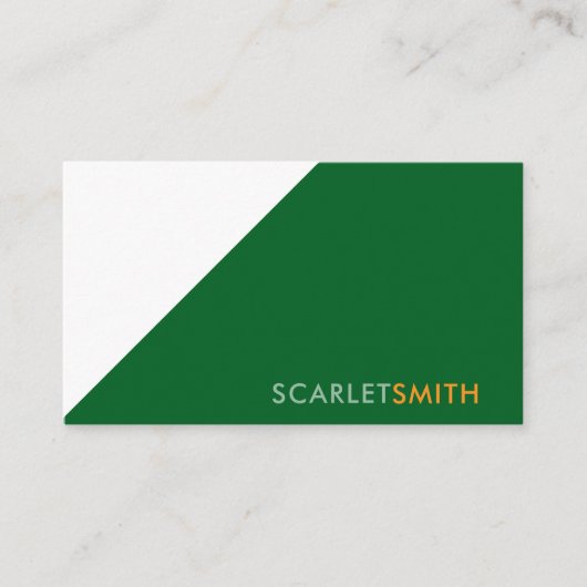 Modernes, schlichtes minimalistisches Design Visitenkarte (Vorderseite)