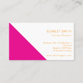 Modernes, schlichtes minimalistisches Design Visitenkarte (Rückseite)