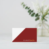 Modernes, schlichtes minimalistisches Design Visitenkarte (Stehend Vorderseite)