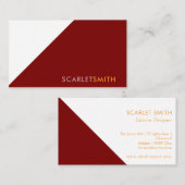 Modernes, schlichtes minimalistisches Design Visitenkarte (Vorne/Hinten)