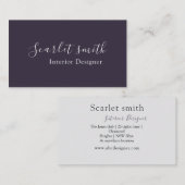 Modernes, schlichtes minimalistisches Design Visitenkarte (Vorne/Hinten)