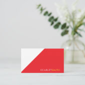 Modernes, schlichtes minimalistisches Design Visitenkarte (Stehend Vorderseite)