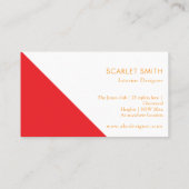 Modernes, schlichtes minimalistisches Design Visitenkarte (Rückseite)