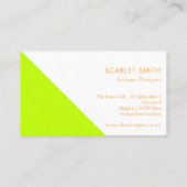 Modernes, schlichtes minimalistisches Design Visitenkarte (Rückseite)