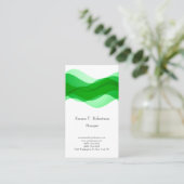 Modernes, schlichtes, minimalistisches Grün Visitenkarte (Stehend Vorderseite)