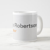 Modernes Schlichtes Minimalistisches Hinzufügen ei Jumbo-Tasse (Vorderseite Rechts)