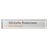 Modernes Schlichtes Minimalistisches Hinzufügen ei Namensplakette (Vorderseite)