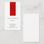 Modernes, schlichtes, minimalistisches Rot Visitenkarte (Vorne/Hinten)