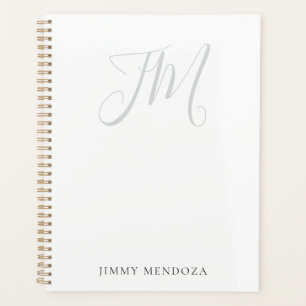 Modernes, schlichtes Monogramm mit einfacher Hands Planer