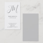 Modernes, schlichtes Monogramm mit einfacher Hands Visitenkarte (Vorne/Hinten)