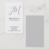 Modernes, schlichtes Monogramm mit einfacher Hands Visitenkarte (Vorne/Hinten)