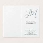 Modernes, schlichtes Monogramm mit einfacher Hands Visitenkarten (Außenseite Aufgefaltet)