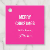 Modernes, schlichtes Niedlich-helles Rosa Geschenkanhänger (Vorderseite)