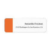 Modernes, Schlichtes Orange Weiß Minimalistisch (Vorne)