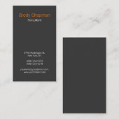 Modernes, Schlichtes, orangefarbenes, einzigartige Visitenkarte (Vorne/Hinten)