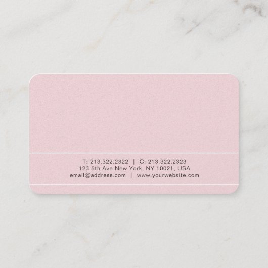 Modernes Schlichtes Premium Perl Finish Luxus Glam Visitenkarte (Rückseite)