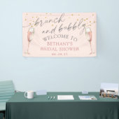 Modernes, schlichtes rosa Brautparty Banner (Messeveranstaltung)