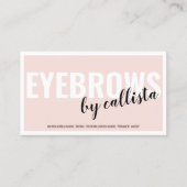 Modernes, schlichtes Rosa-Grenz-Logo Visitenkarte (Vorderseite)