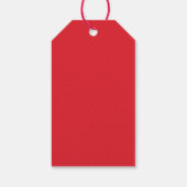 Modernes, schlichtes, rotes Weihnachtsfest Geschenkanhänger (Rückseite)