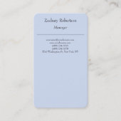 Modernes, schlichtes, schlicht-minimalistisches Bl Visitenkarte (Vorderseite)