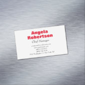 Modernes schlichtes, schlichtes, minimalistisches  magnetische visitenkarte (Beispiel)