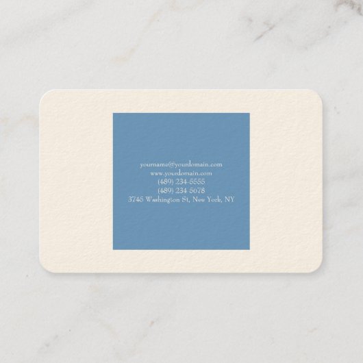 Modernes, schlichtes, schlichtes, minimalistisches visitenkarte (Rückseite)